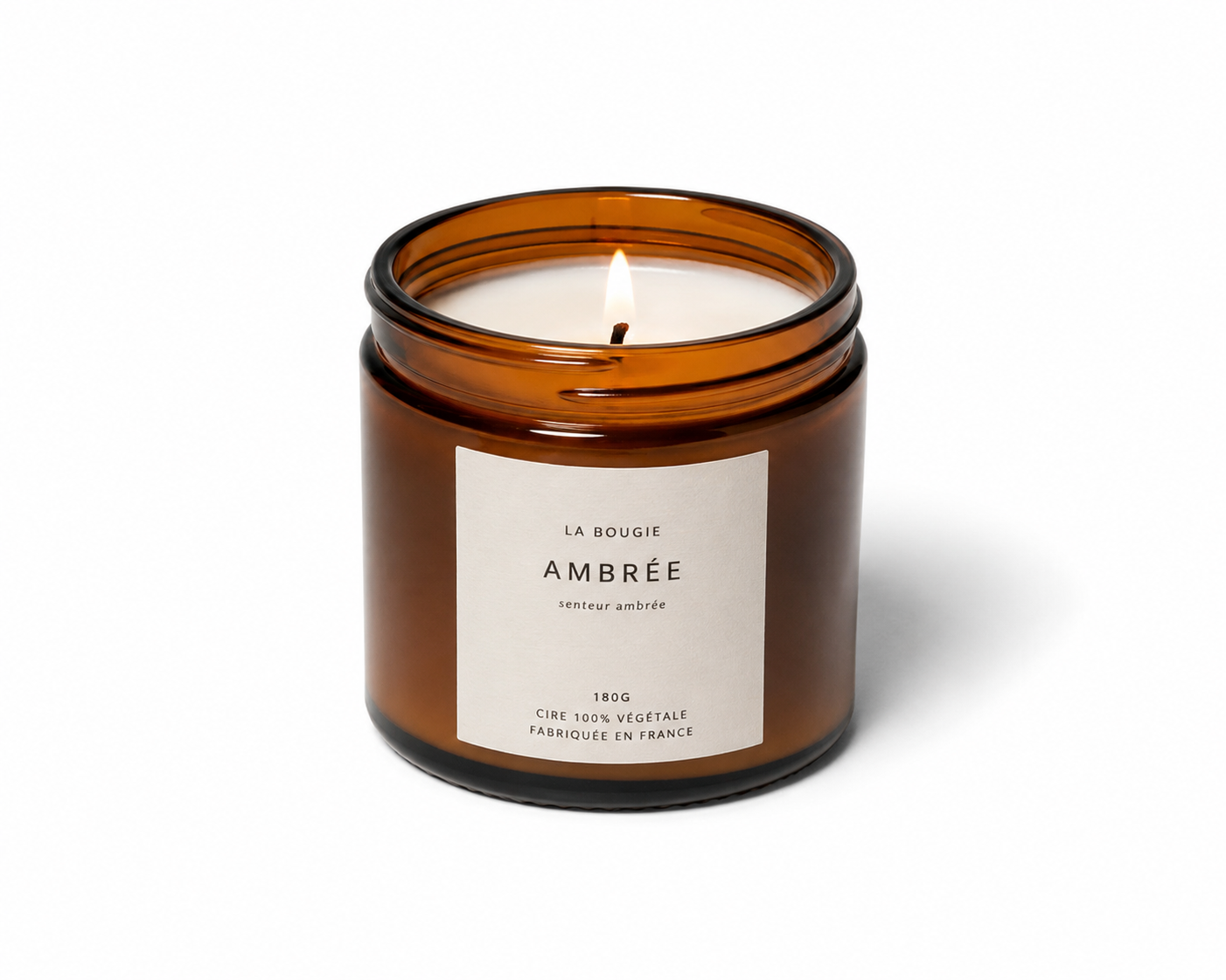 Bougie parfumée artisanale bois de santal en verre recyclé – Maison Corel